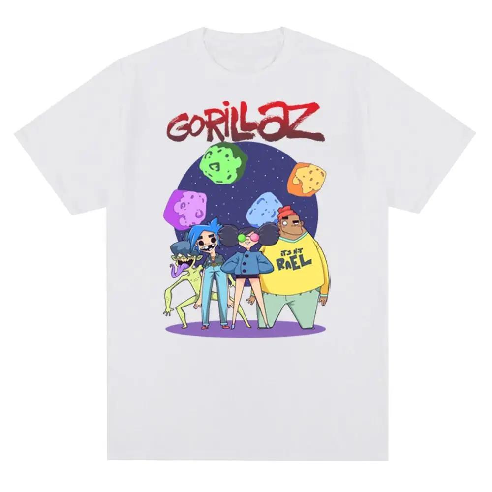 Comfortable season Muziekband Gorillazs Punk Rock Print T-shirt 90s Casual Fashion Korte Mouw Plus Size T-shirt Unisex S