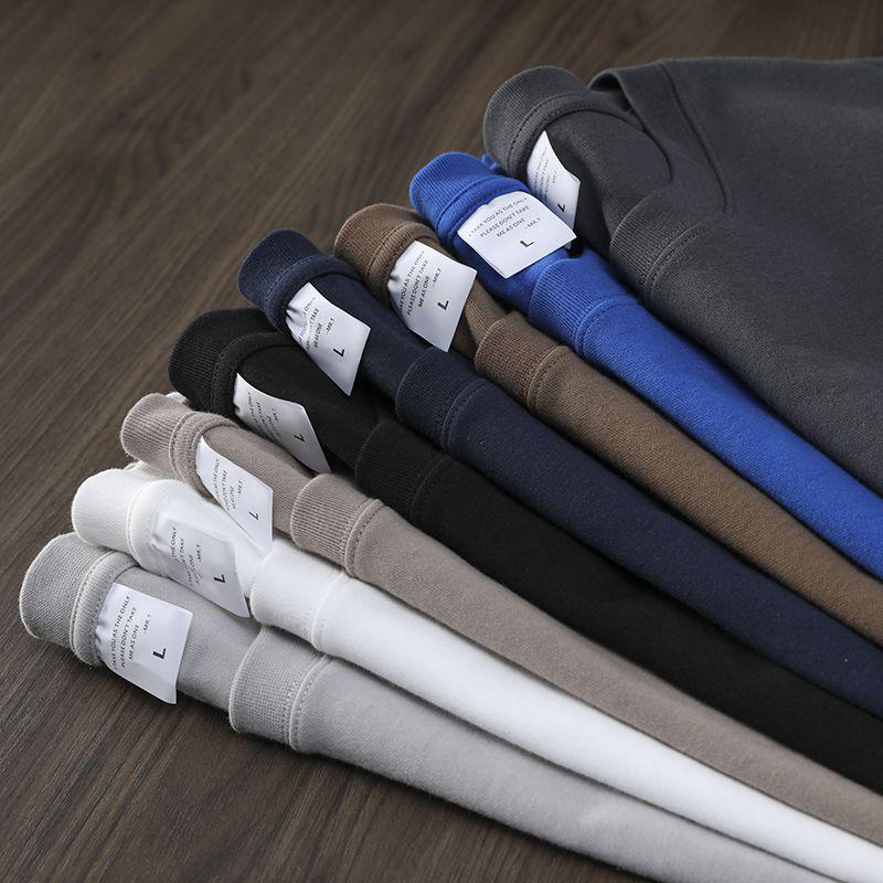 CrestLink Premium Heavy Japanese Pure Cotton Solid Color Short Sleeve T-Shirt - Redevelopable DTH05