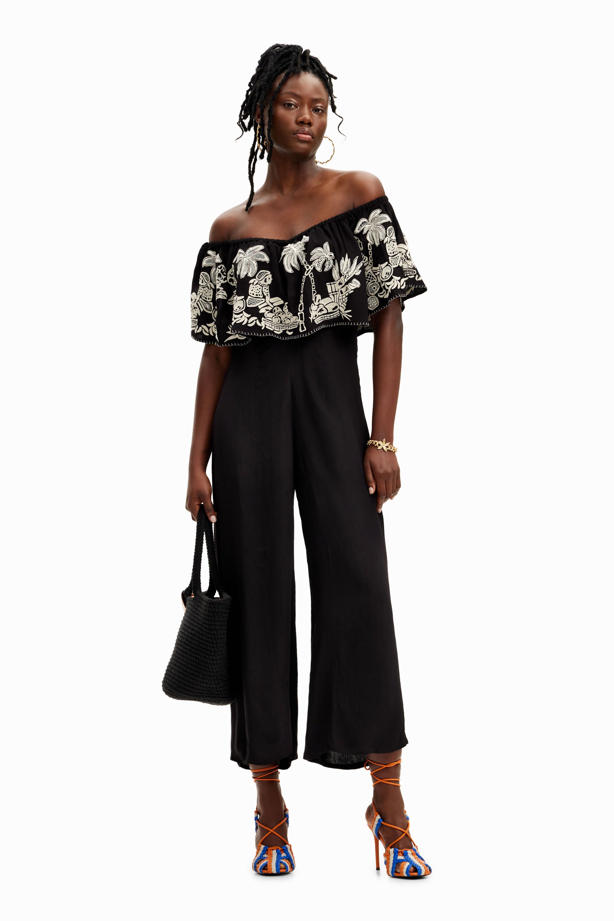 Desigual Midi-jumpsuit palmen Stella Jean - BLACK
