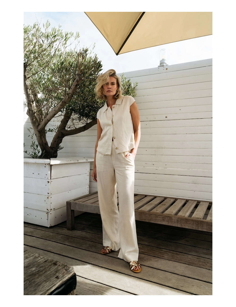 Maicazz Nathan-blouse sand su25.20.800