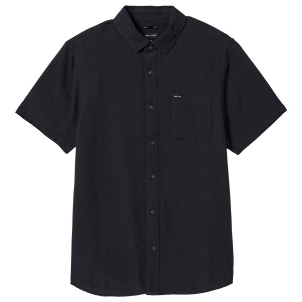 Brixton  Charter Organic Cotton Linen S/S - Overhemd, zwart