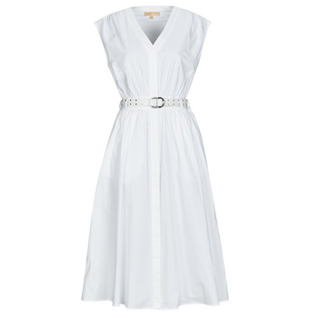 MICHAEL Michael Kors Lange Jurk  COTTON POPLIN MIDI DRS