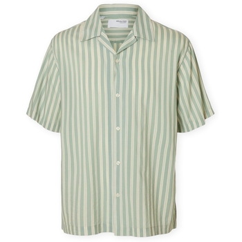 Selected Overhemd Lange Mouw  Relaxair Mix Shirt - Iceberg Green/Stripes