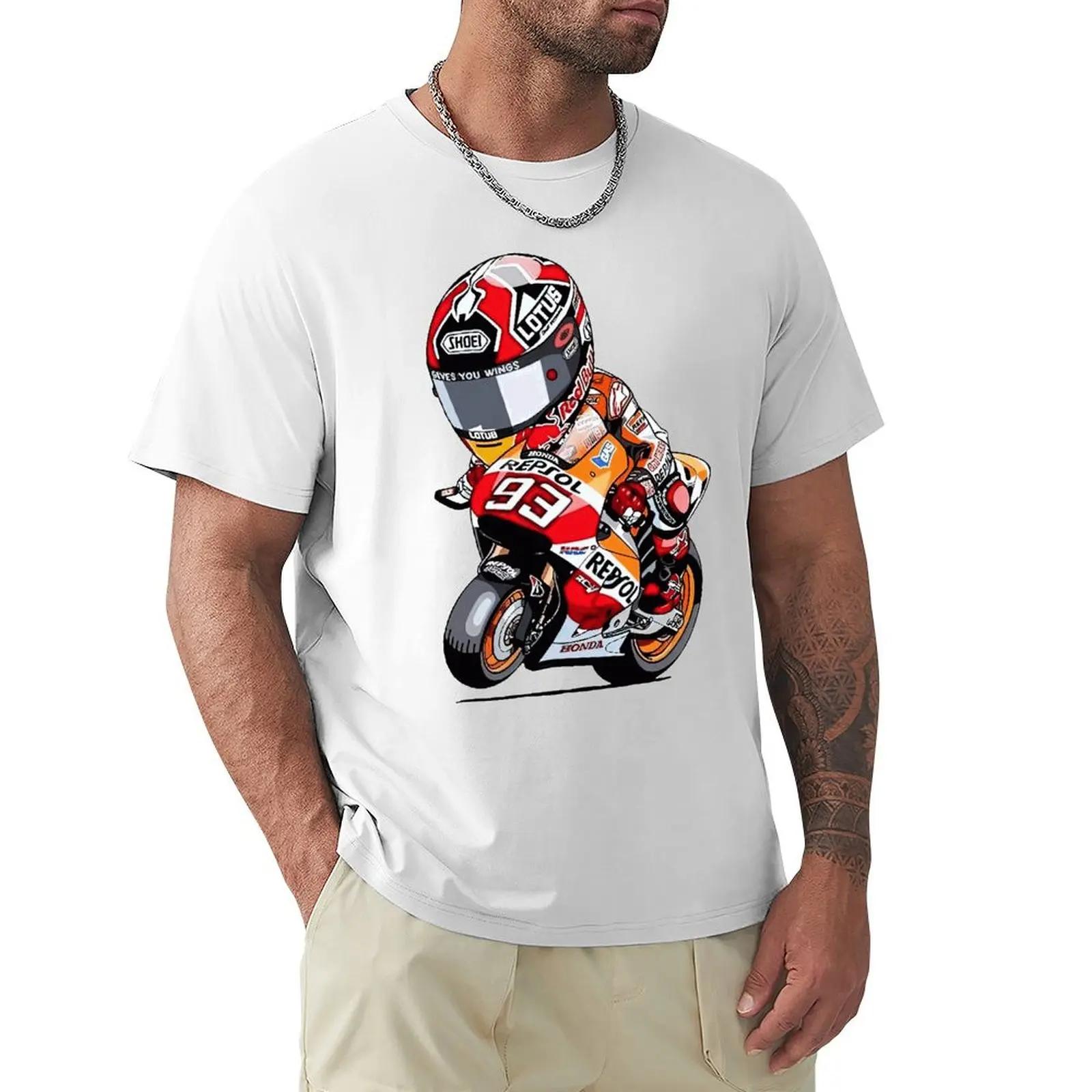 Comfortable season Marc Signature 93 Grappig MOTO T-shirt Harajuku T-shirt met korte mouwen 100% katoen Grafische T-shirt Tops S