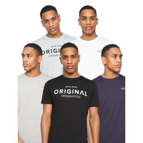 Crosshatch Mens Wester T-Shirt (Pack of 5) S zwart