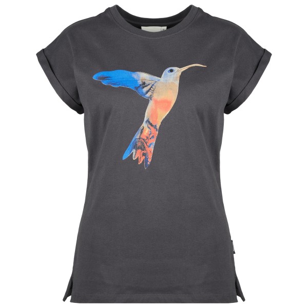 Dedicated  Women's T-Shirt Visby Painted Hummingbird, grijs