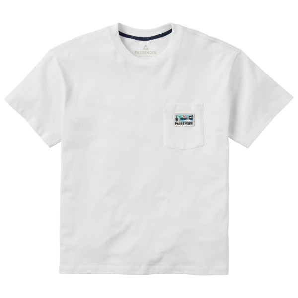 Passenger  Sunset Textured Relaxed T-Shirt - T-shirt, wit