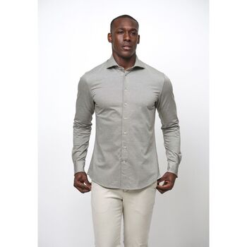 Profuomo Overhemd Lange Mouw  Knitted Overhemd Groen