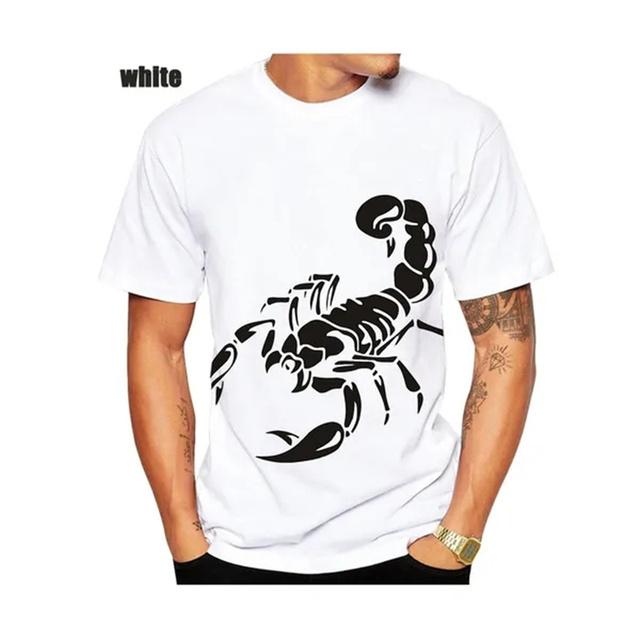 Xuhaijian02 Nieuwe zomer 3D-geprinte T-shirts Mode Sweatshirt Nieuwe trend Animal Scorpion patroon Tops Streetwear Scorpion Plus Size T-shirts XL