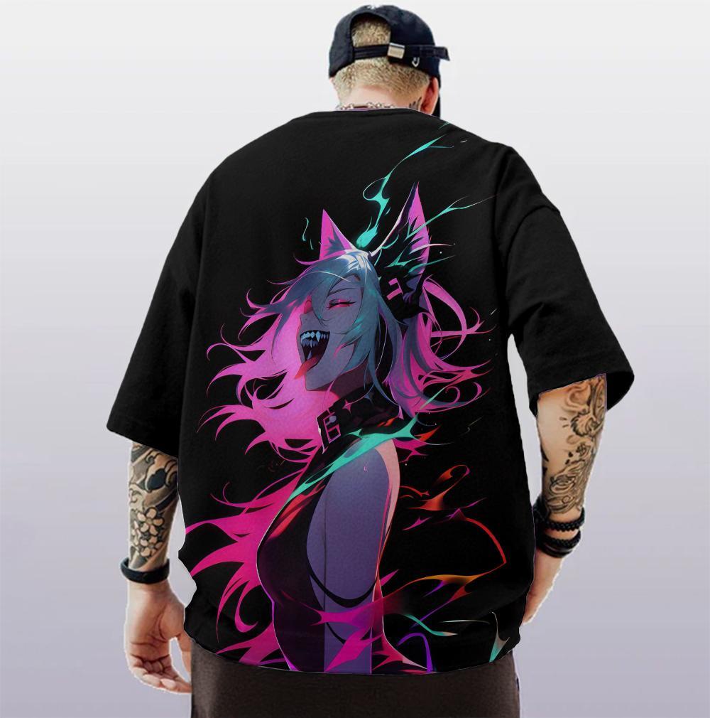 Bobby 2 Zomer Trendy Heren T-shirt 3D Anime Cartoon Print Korte Mouw T-shirt Voor Heren Casual T-shirt Losse Tops Oversized Herenkleding S