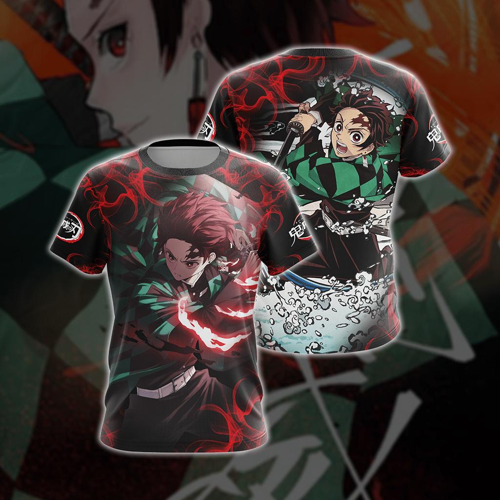 ETST 07 Astral Aura Tanjiro Demon Slayer T-shirt 2024 Zomer Casual Heren Dames T-shirt Japanse Anime Fans Kinderen Volwassenen Kleding Tops L