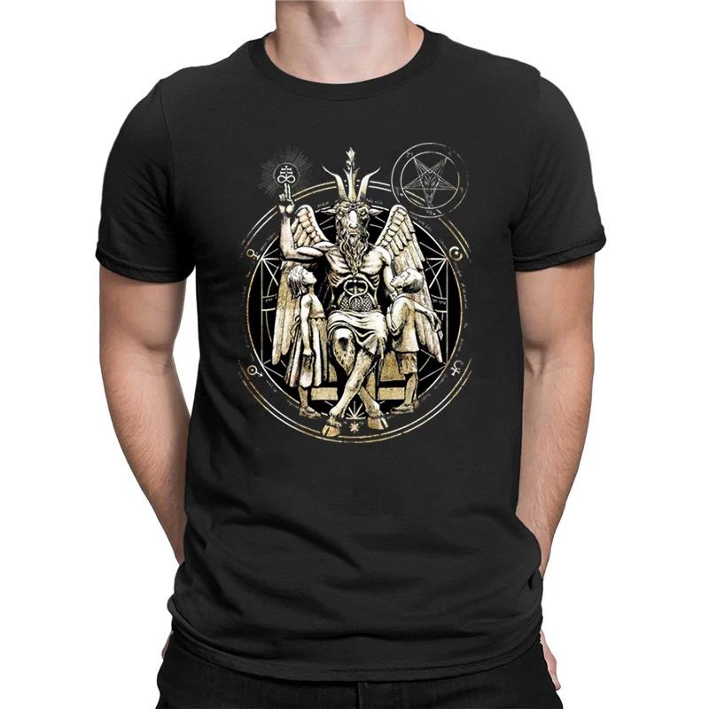 Comfortable season Satanic Devil Baphomet T-shirt Unisex Zomer Korte Mouw Cool Ademend Grafisch T-shirt Tops Harajuku Vintage Casual Streetwear M