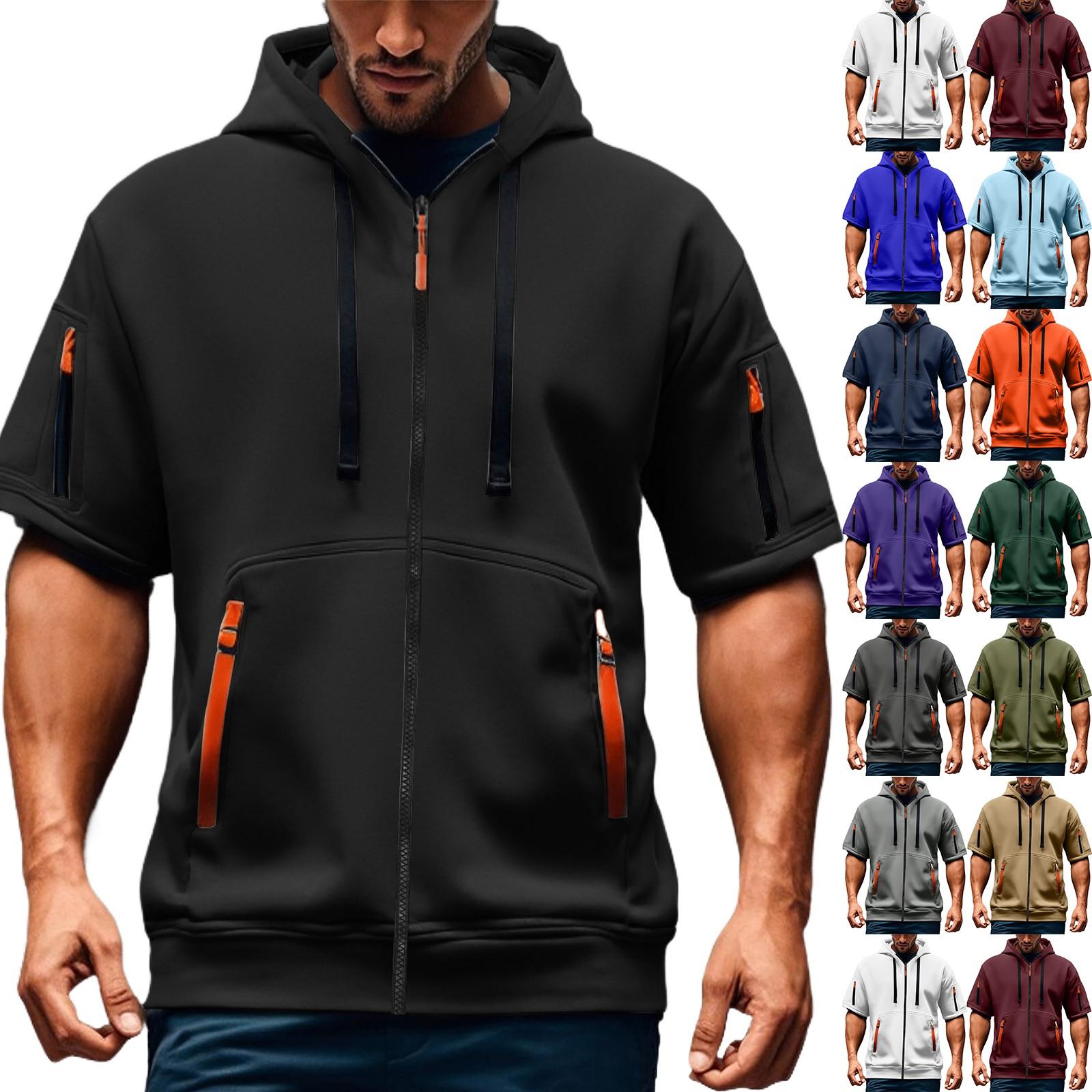 Winnerer Neptune Men's short-sleeved casual hooded short-sleeved pullover L