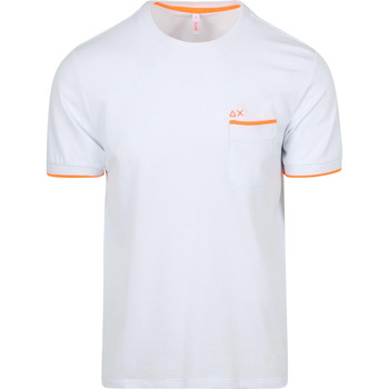 Sun68 T-shirt  Piqué T-Shirt Fluo Stripe Wit