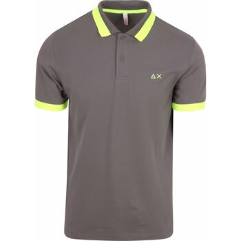 Sun68 T-shirt  Poloshirt Big Stripe Fluo Antraciet
