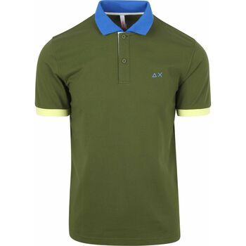 Sun68 T-shirt  Poloshirt Color Way Donkergroen