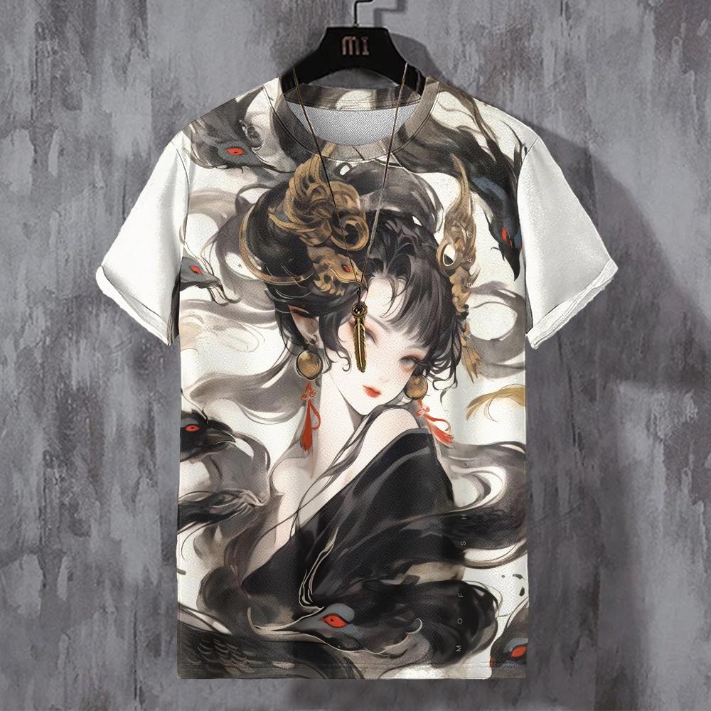 Bobby3 Japans T-shirt voor heren, mechanische karakters, grafische T-shirts, korte mouwen, bedrukte T-shirts, outdoor, oversized herenkleding, tops L