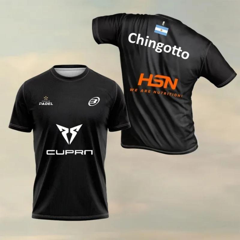 Zengyanqin02 Padel Wear Sport Jersey Heren T-shirt Dames Fitness Sneldrogende Tops Zomer Ademend T-shirt Padel Korte Mouw Herenkleding XXS