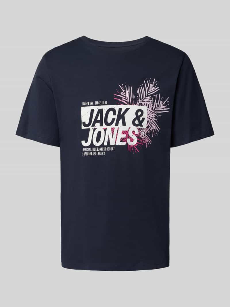 Jack & Jones Shirt met print JJJAXON TEE SS CREW NECK