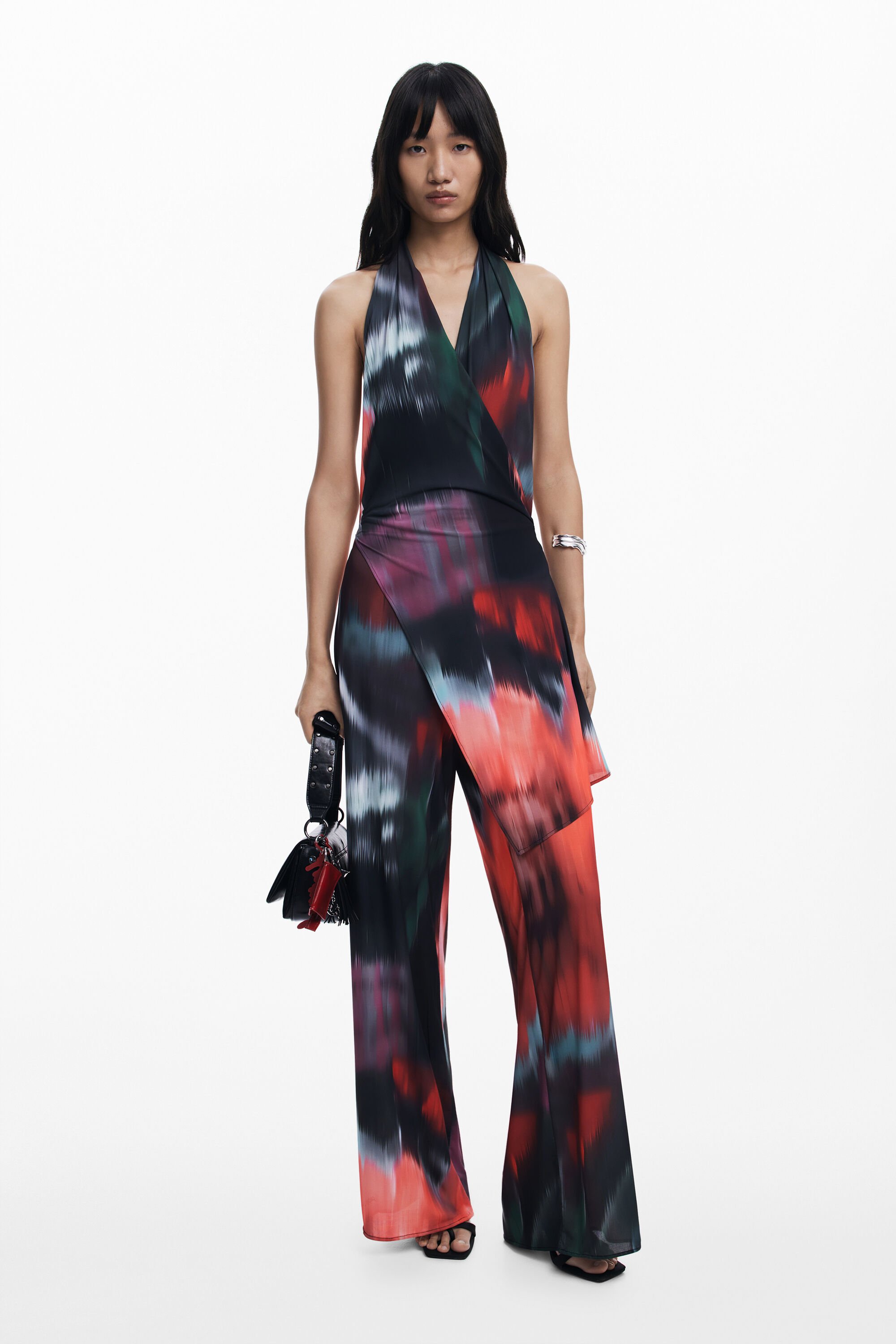 Desigual Jumpsuit met open rug - BLACK