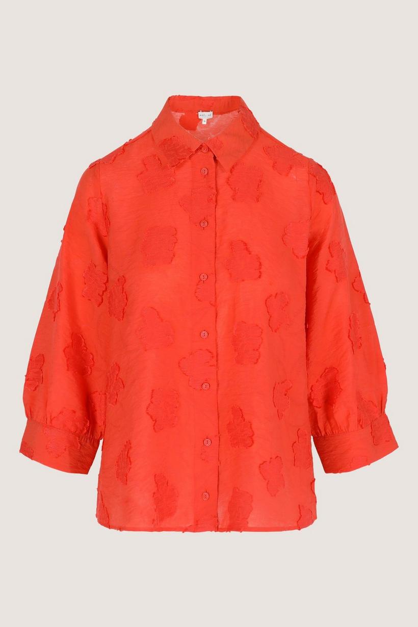 Améline Hemdblouse In Voile Met Jacquard