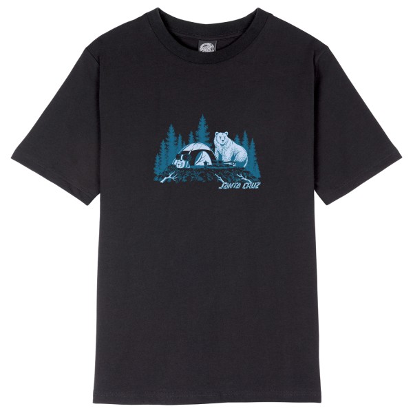 Santa Cruz  Women's Woodland Mini Strip Front - T-shirt, zwart