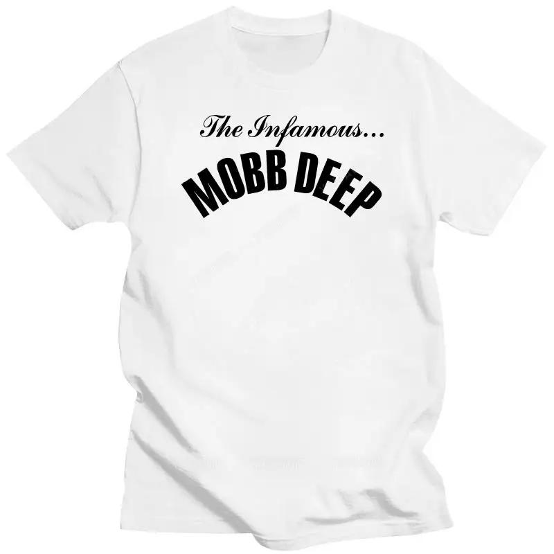 Comfortable season Mens Brand Fashion T-shirt Summer T Shirts Mobb Deep Mens Infamous on Red T-shirt Red Unisex Short Sleeve Male Casual Tee-shirt S