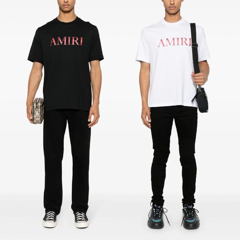 Amiri 2210  2025 Zomer Nieuw Heren en Dames Losse Hoge Kwaliteit Katoenen Plus Size T-shirt Koppel T-shirt S