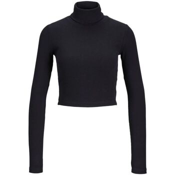 JJXX Trui  12234895 JXFAN STR LS CROP RIB TEE-BLACK