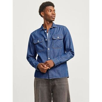 Jack & jones Overhemd Lange Mouw Jack & Jones 12269262 TRAVIS-MEDIUM BLUE DENIM