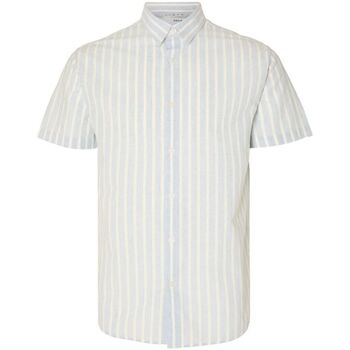Selected Overhemd Lange Mouw  16092495 LINEN SHIRT SS-CASHMERE BLUE