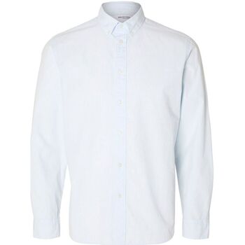 Selected Overhemd Lange Mouw  16092564 SLIMRICK-POPLIN-LIGHT BLUE