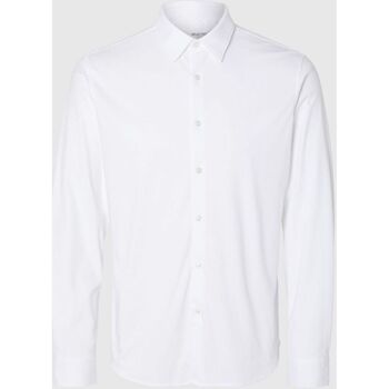 Selected Overhemd Lange Mouw  16094593 JERSEY SHIRT-BRIGHT WHITE