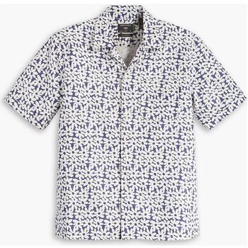 Dockers Overhemd Lange Mouw  A0861 0022 CAMO COLLAR-LINEN ORIENT BLUE