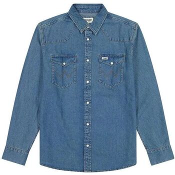 Wrangler Overhemd Lange Mouw  112357194-SEAFOAM