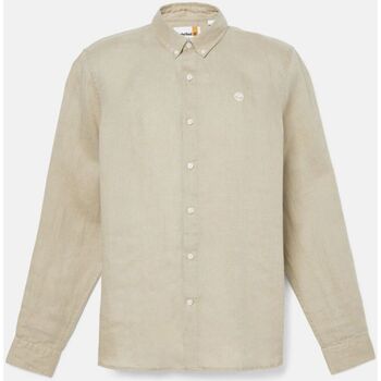 Timberland Overhemd Lange Mouw  TB0A2DC3DH41 - LINEN SHIRT-LEMON PEPPER