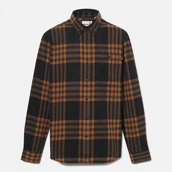 Timberland Overhemd Lange Mouw  TB0A6V4X MIDWEIGHT FLANNEL CHECK-B231 BLACK YD