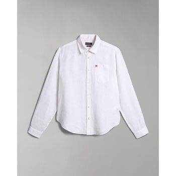 Napapijri Overhemd Lange Mouw  G-CRETON NP0A4H1C-002 BRIGHT WHITE