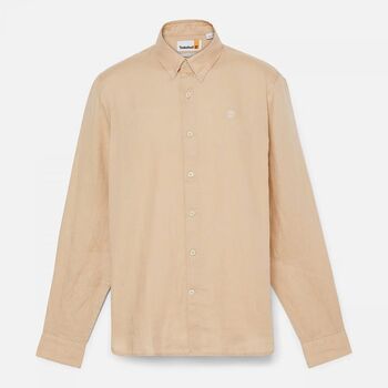 Timberland Overhemd Lange Mouw  TB0A2DC31 - LINEN SHIRT-Y941 SAFARI