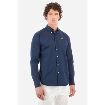 LA MARTINA Overhemd Lange Mouw  CCMC02 POPLIN-07017 NAVY