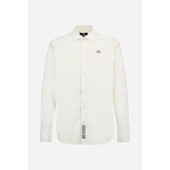LA MARTINA Overhemd Lange Mouw  MAC002 PP483-00001 OPTIC WHITE