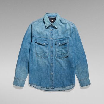 G-Star Raw Overhemd Lange Mouw  D23006 D303 DAKOTA SHIRT-B890 FADED CADET BLUE