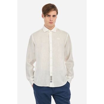 LA MARTINA Overhemd Lange Mouw  MAC007 TL144-00001 OPTIC WHITE