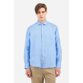 LA MARTINA Overhemd Lange Mouw  MAC007 TL144-07220 VISTA BLUE