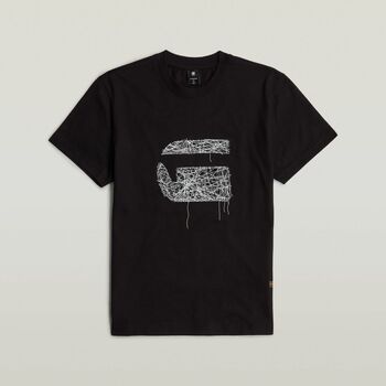 G-Star Raw T-shirt  D25674-C336 STUTCH BURGER-6484 DK BLACK