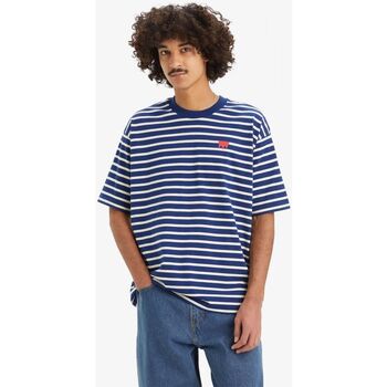 Levi's T-shirt Levis A1005 0027 BOX TEE-CREAM AND BLUE