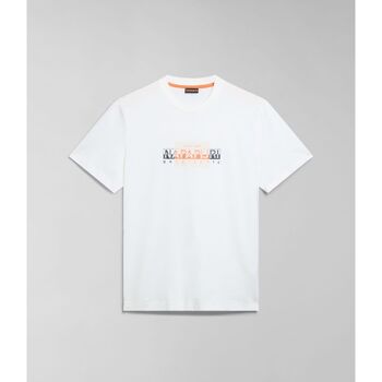 Napapijri T-shirt  S-SMALLWOOD NP0A4HQK-N1A1 WHITE WHISPER