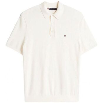 Tommy Hilfiger T-shirt  MW0MW38465 INTERLOCK PLACKET-YBR WHITE