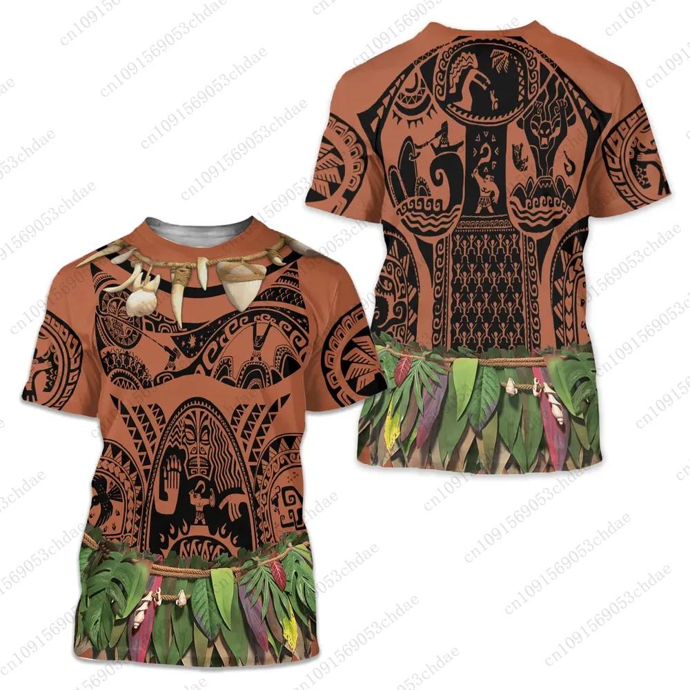 ETST 005 2024 Newest Tee Summer Moana Halloween Costume 3D T Shirt Fathion Mens Maui Birthday Moana Cosplay T-Shirt Day-wear Unisex Tops S