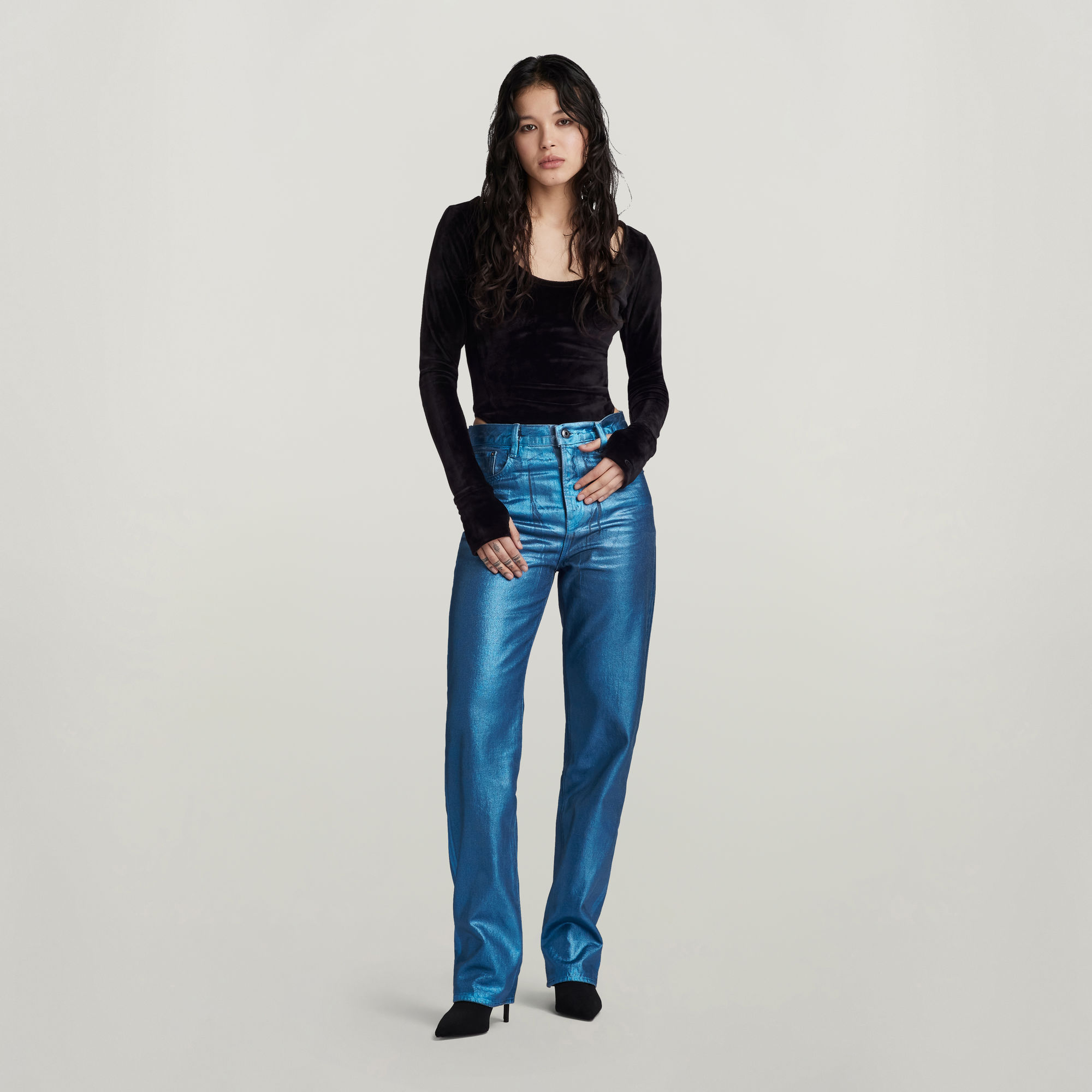 G-Star RAW Viktoria High Straight Jeans - Donkerblauw - Dames